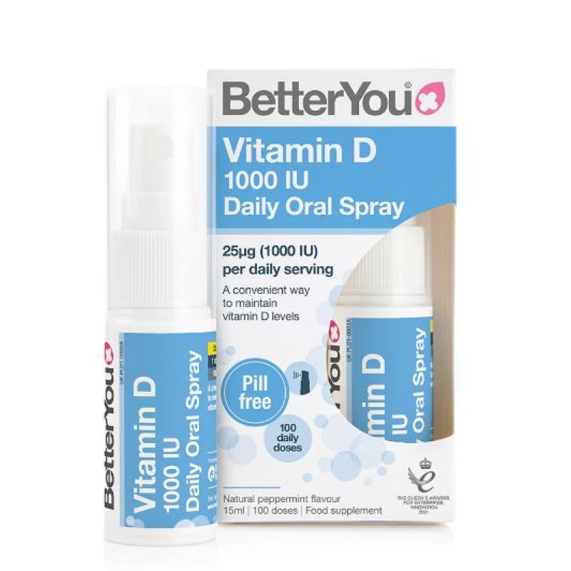 BetterYou Vitamin D 1000IU Daily Oral Spray 15ml