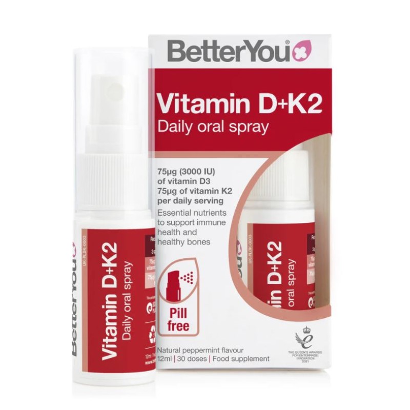BetterYou Vitamin D + K2 Daily Oral Spray 12ml
