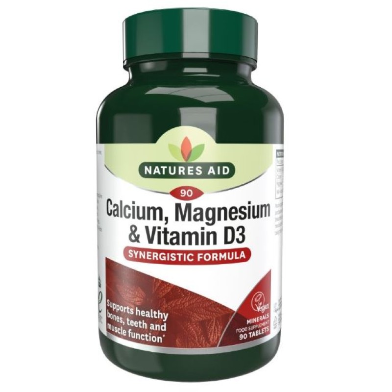 Natures Aid Calcium, Magnesium and Vitamin D3 90 Tablets