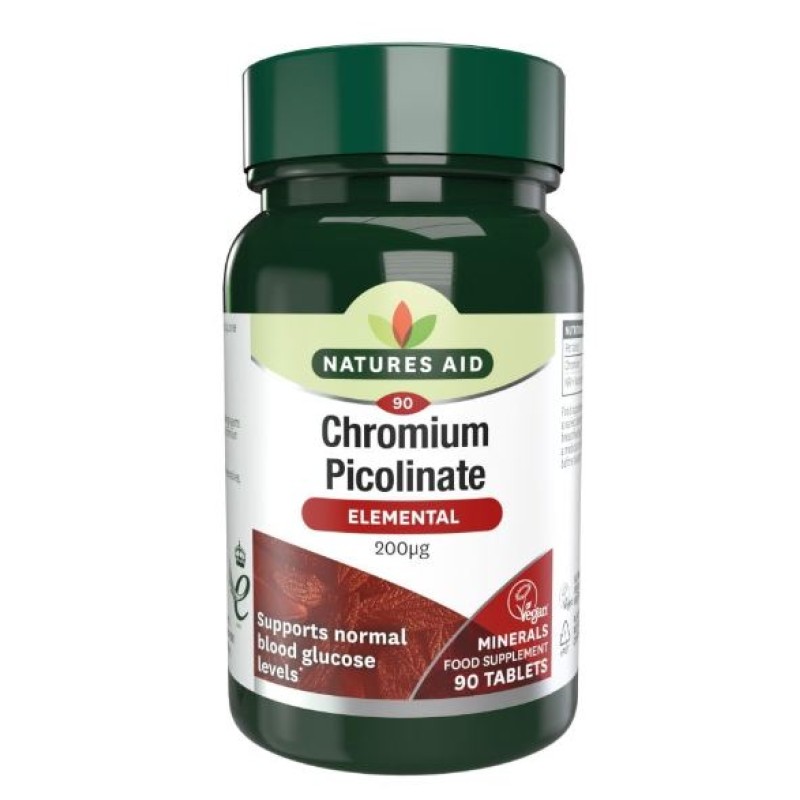 Natures Aid Chromium Picolinate 200ug 90 Tablets