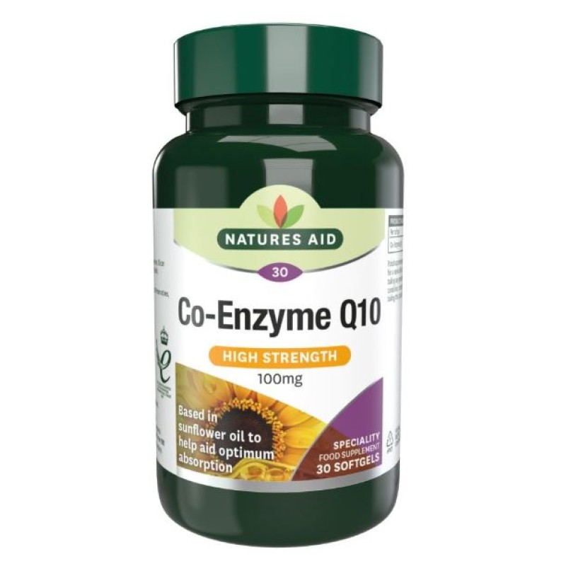 Natures Aid Co-Enzyme Q10 100mg 30 Softgels