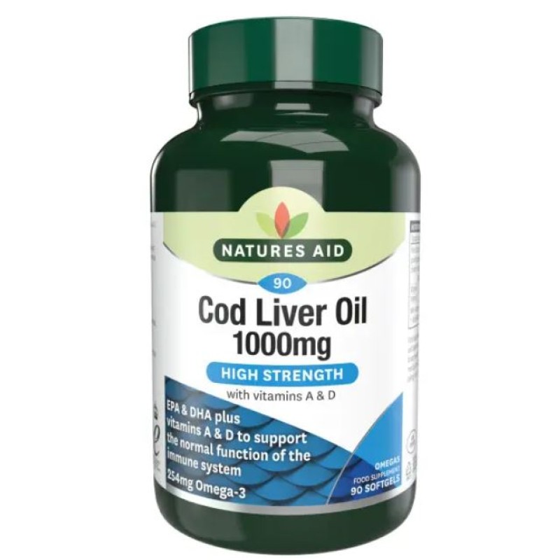 Natures Aid Cod Liver Oil 1000mg 90 Softgels