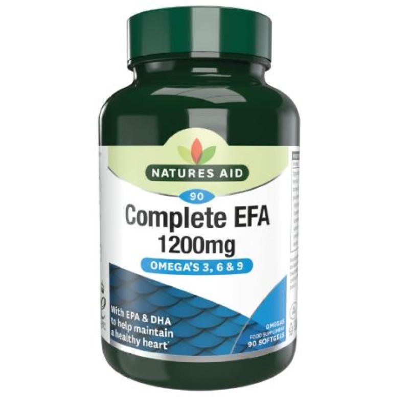 Natures Aid Complete EFA 1200mg Omega 3,6,9 90 Softgels