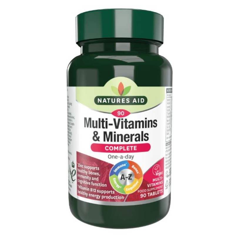 Natures Aid Complete Multi-Vitamins and Minerals 90 Tablets