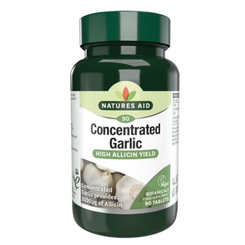 Natures Aid Concentrated Garlic 2000µg Allicin 90 Tablets