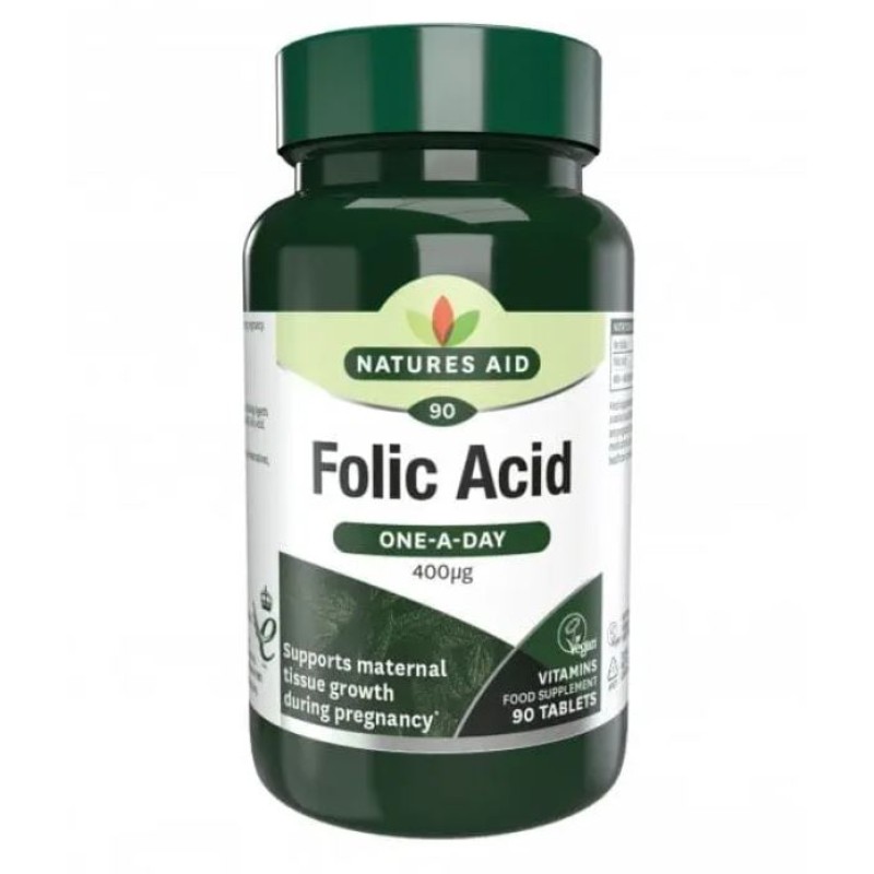 Natures Aid Folic Acid 400µg 90 Tablets