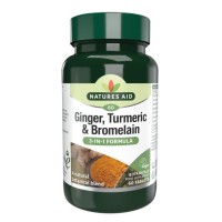 Natures Aid Ginger, Turmeric and Bromelain 60 Tablets