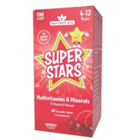 Natures Aid Super Star Multivitamins and Minerals 60 Chewable Tablets
