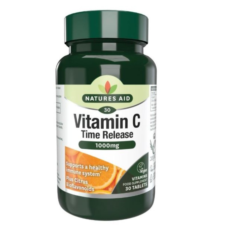 Natures Aid Vitamin C Time Release 1000mg 30 Tablets