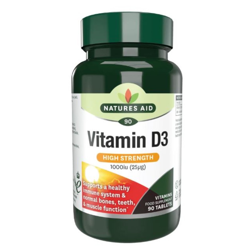 Natures Aid Vitamin D3 1000iu 90 Tablets