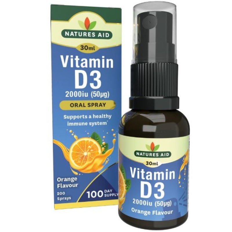 Natures Aid Vitamin D3 2000iu Oral Spray 30ml