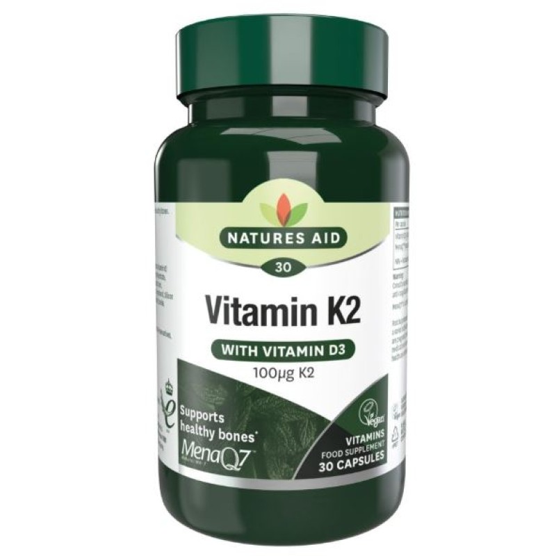 Natures Aid Vitamin K2 100ug 30 Capsules