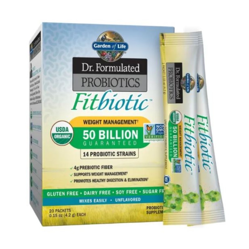 Garden Of Life Dr Formulated Probiotics Fitbiotic 50 Billion 20 Packets
