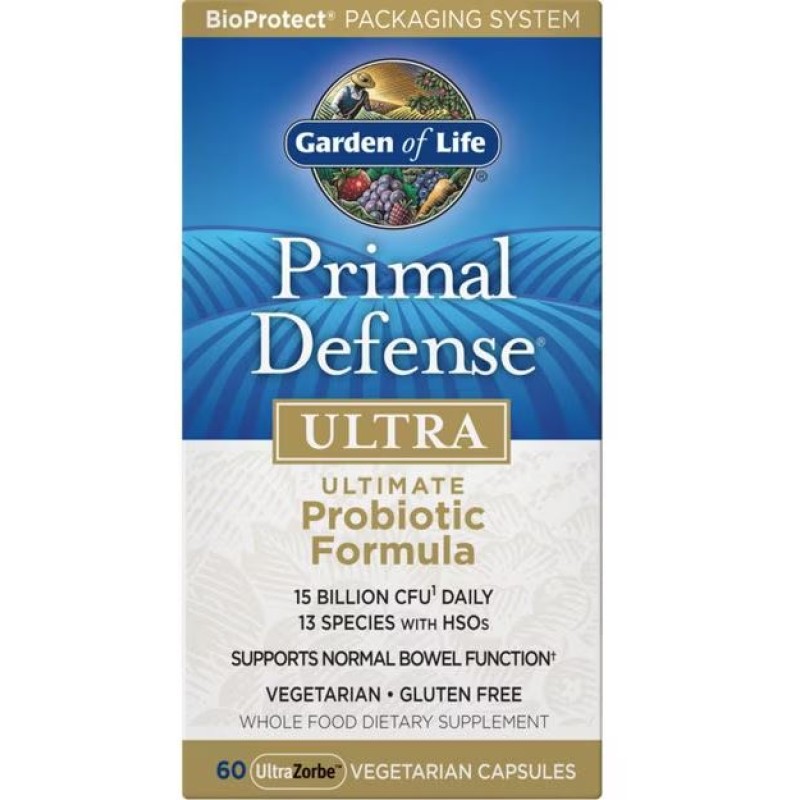 Garden Of Life Primal Defence Ultra Probiotic Formula 15 Billion 60 Capsules