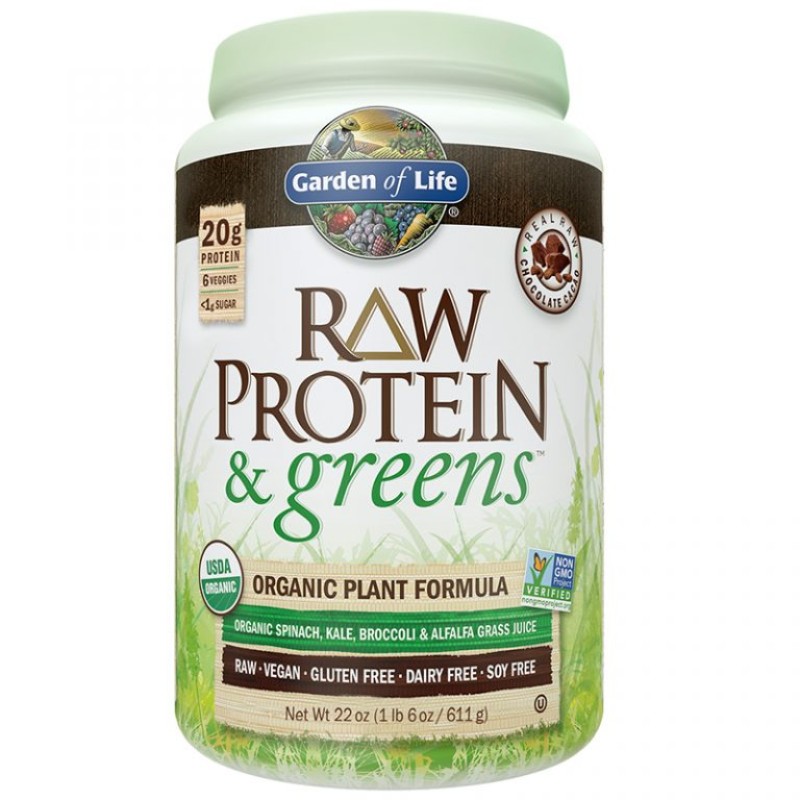 Garden Of Life Raw Protein And Greens Choc Cacao Flavour 611g