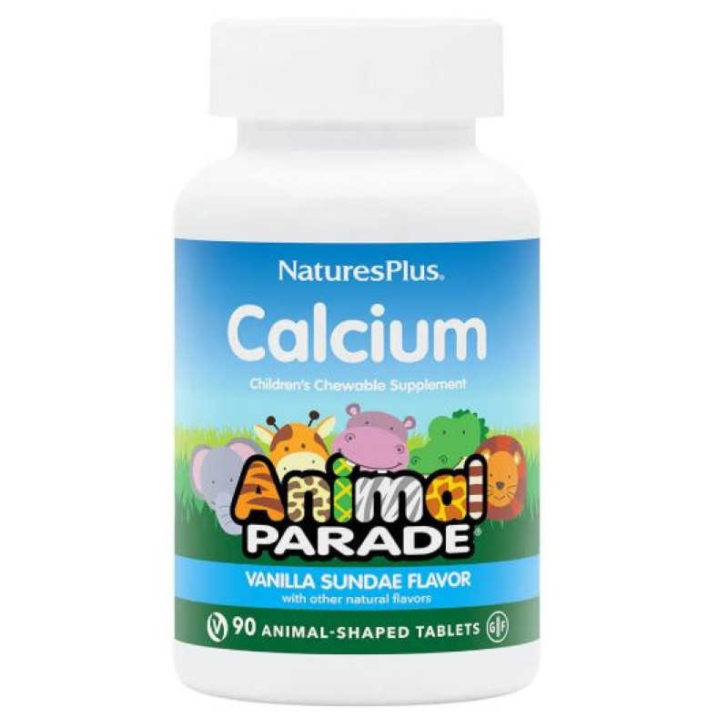 NaturesPlus Animal Parade Calcium for Kids 90 Chewable Tablets