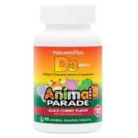 NaturesPlus Animal Parade Vitamin D3 500IU 90 Chewable Tablets