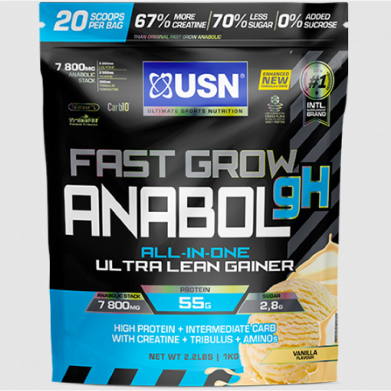 USN Fast Grow Anabolic Vanilla Flavour 1kg USN Fast Grow Anabolic Vanilla Flavour 1kg