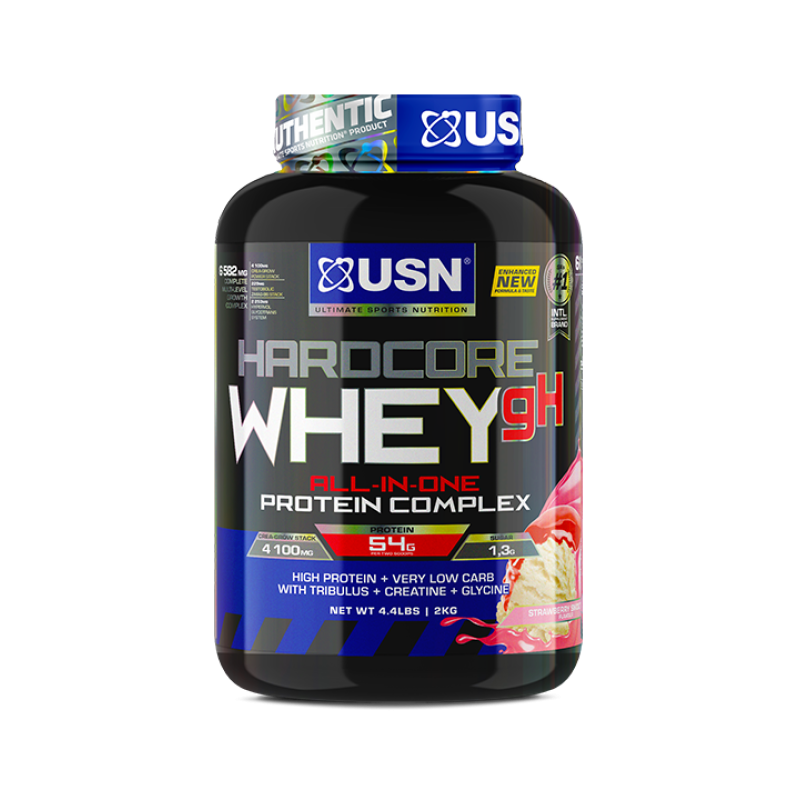 USN Hardcore Whey gH Strawberry Smoothy Flavour 2kg