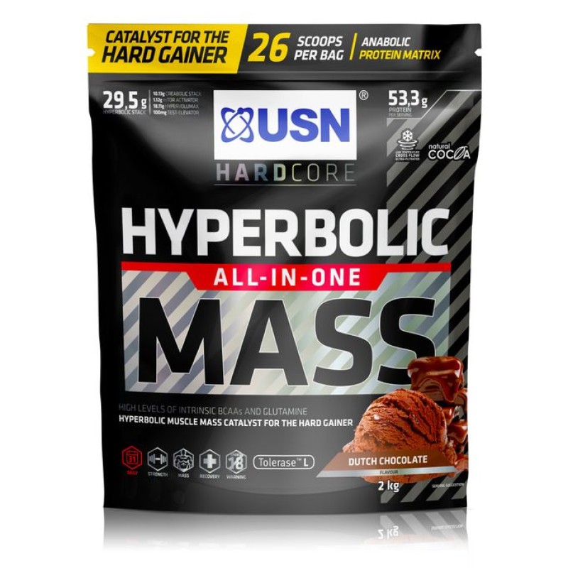 USN Hyperbolic Mass Dutch Chocolate Flavour 2kg