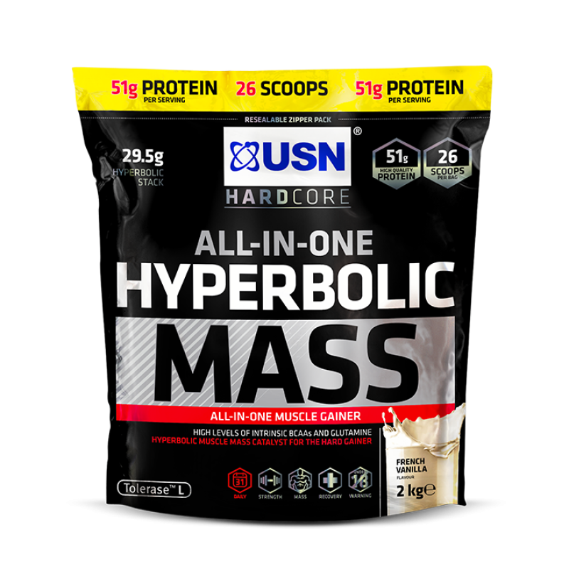 USN Hyperbolic Mass French Vanilla Flavour 2kg