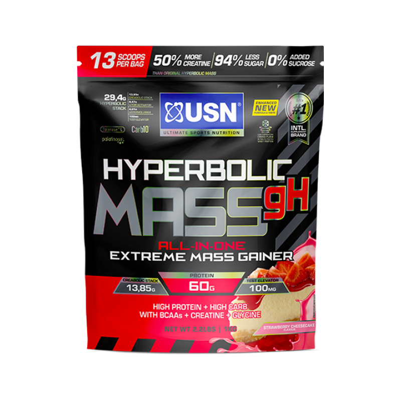 USN Hyperbolic Mass Strawberry Cheesecake Flavour 1kg USN Hyperbolic Mass Strawberry Cheesecake Flavour 1kg