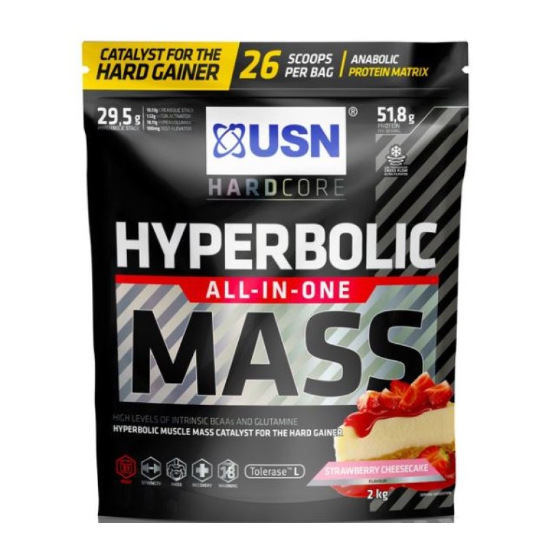 USN Hyperbolic Mass Strawberry Cheesecake Flavour 2kg