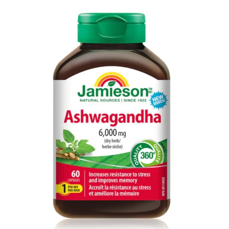 Jamieson Ashwagandha 6000mg 60 Capsules