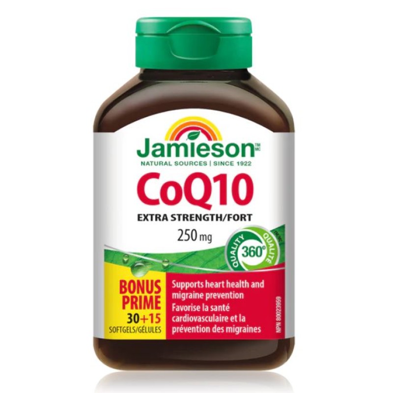 Jamieson CoQ10 250mg 45 Softgels