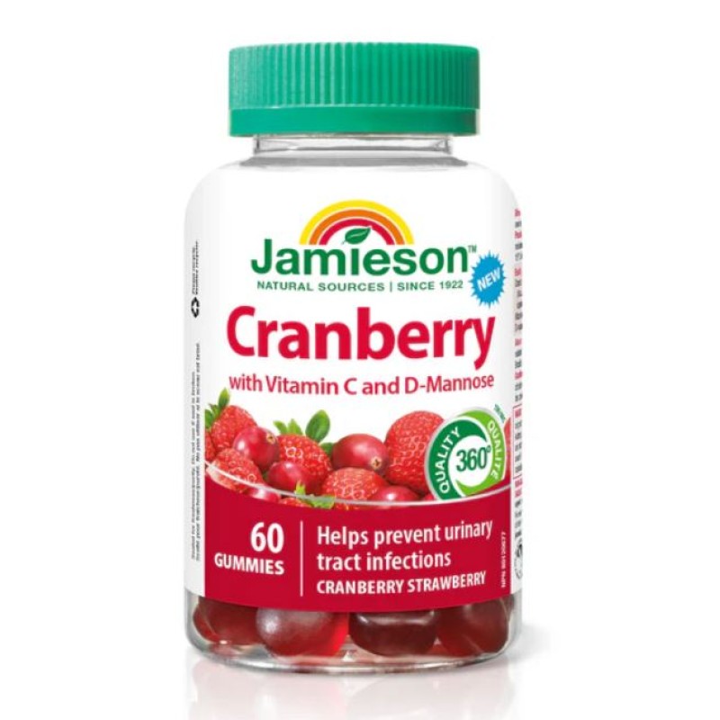 Jamieson Cranberry With Vitamin C + D-Mannose 60 Gummies