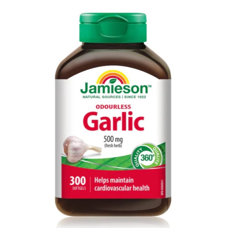 Jamieson Odourless Garlic 500mg 300 Softgels
