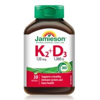 Jamieson Vitamin K2 120mcg + D3 1000IU 30 Softgels
