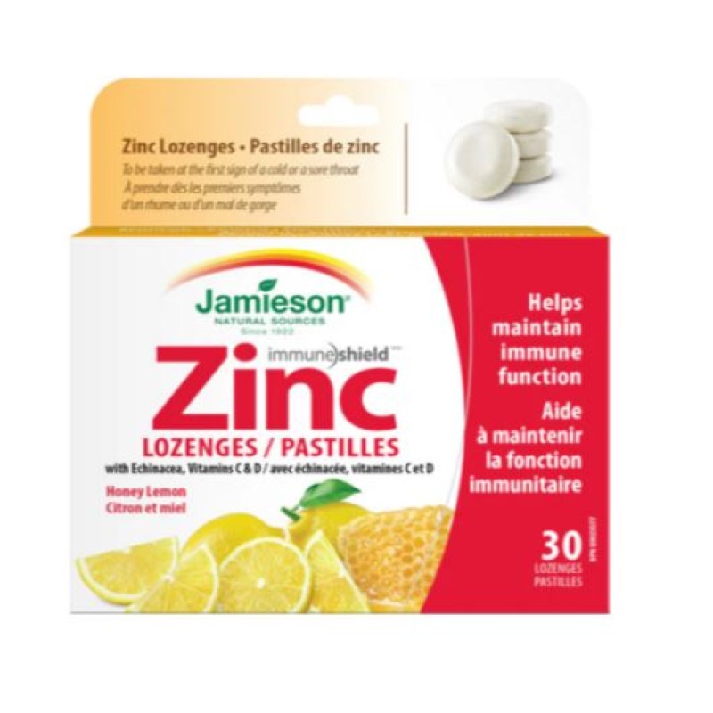 Jamieson Zinc Honey Lemon 30 Lozenges