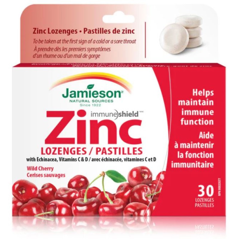 Jamieson Zinc Wild Cherry 30 Lozenges