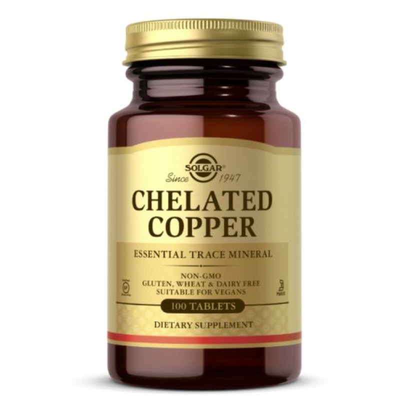 Solgar Chelated Copper 100 Tablets