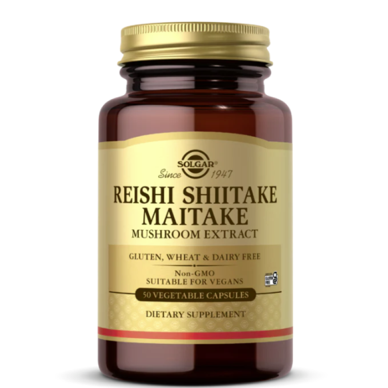 Solgar Reishi Shiitake Maitake Mushroom Extract 50 Capsules