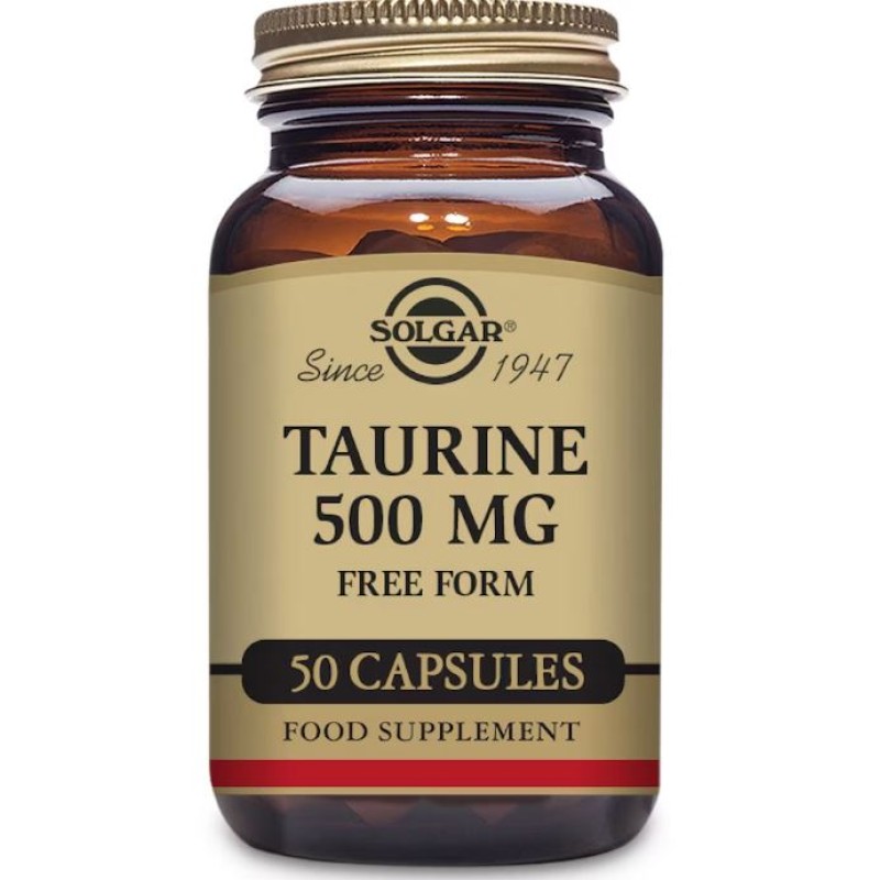 Solgar Taurine 500mg Free Form 50 Capsules