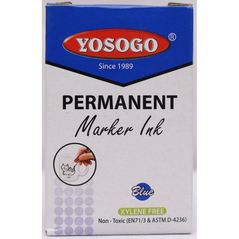 Yosogo Permanent Blue Marking Ink