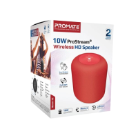 Promate BOOM-10 ProStream Wireless HD Speaker – Blue/Red | 10W Portable Bluetooth Speaker