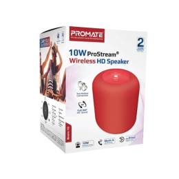 Promate BOOM-10 ProStream Wireless HD Speaker – Blue/Red | 10W Portable Bluetooth Speaker