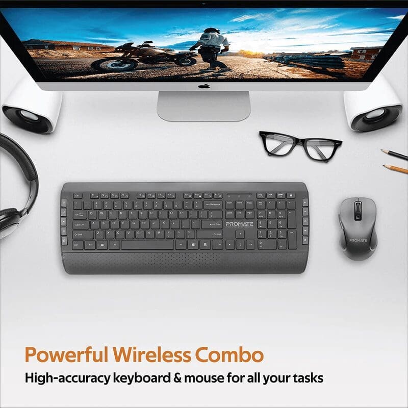 Promate Ergonomic Multimedia Wireless Combo PROCOMBO-10/14.BK/EN Promate Ergonomic Multimedia Wireless Combo PROCOMBO-10/14.BK/EN