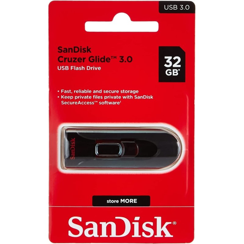 SanDisk Cruzer Glide 3.0 USB Flashdrive 32GB SanDisk Cruzer Glide 3.0 USB Flashdrive 32GB