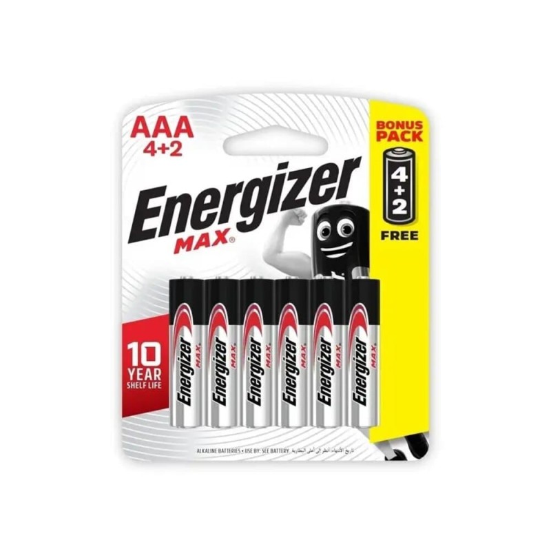 Energizer Max Battery Bonus Pack AAA (4+2)