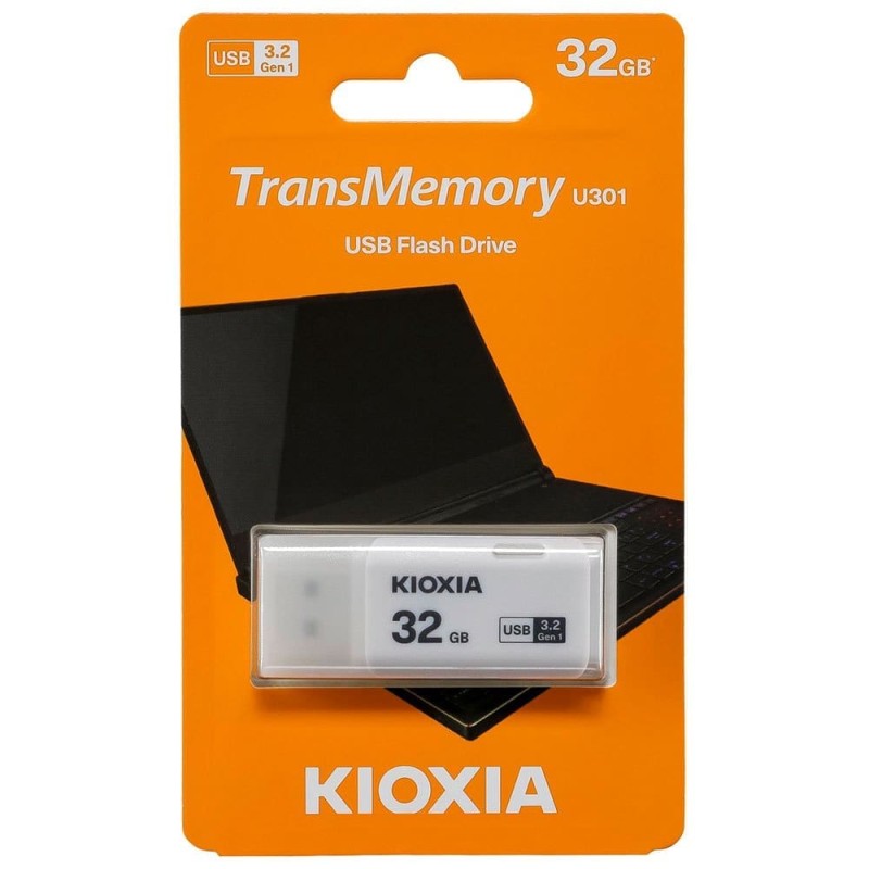 Toshiba Kioxia TransMemory U301W 32GB Flash Drive USB 3.2 White