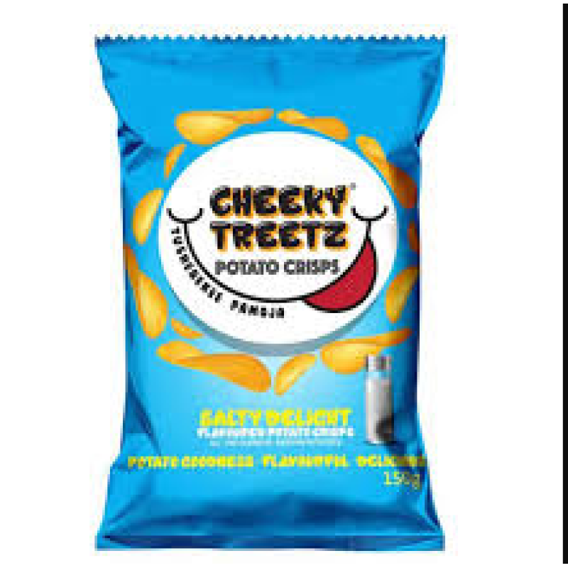 CHEEKY TAMU TREETZ POTATO CRISPS SALTY DELIGHT 150G