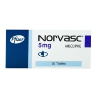 Norvasc Amlodipine 5mg  30 Tablets