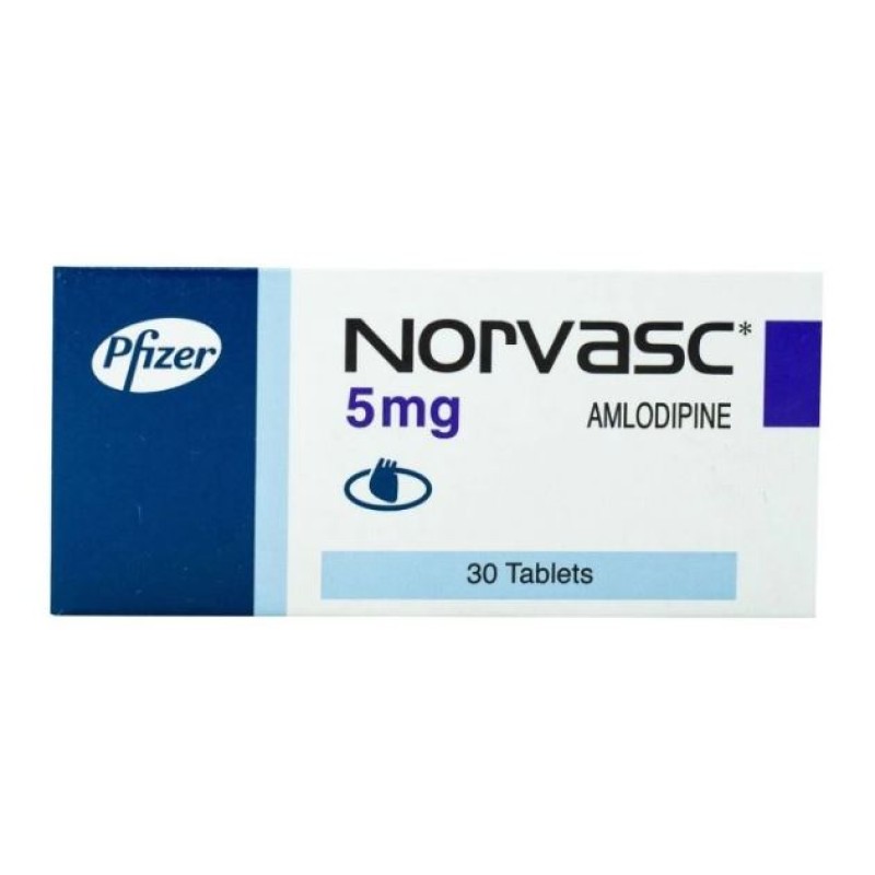 Norvasc Amlodipine 5mg  30 Tablets