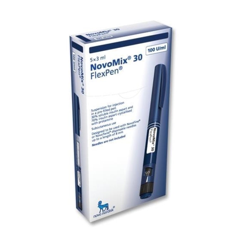 Novomix Flexpen 100iu/ml 3ml 5 Pack Novomix Flexpen 100iu/ml 3ml 5 Pack