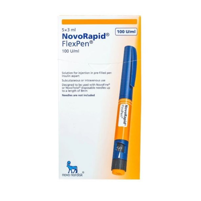 Novorapid Flexpen 100iu/ml 3ml 5 Pack