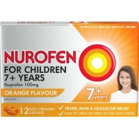 Nurofen Children Cold Fever and Pain Chewable 12 Capsules